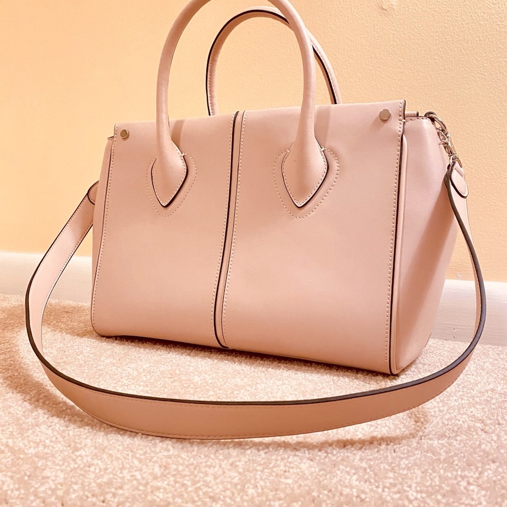 Ivanka Trump Leather Greenwich Blush Satchel
